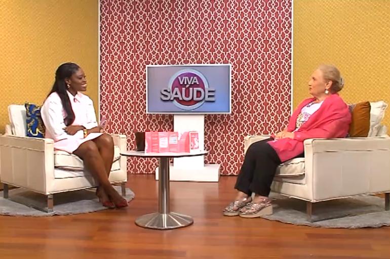 Dr.ª Emília Vieira no programa Viva Saúde da RTP África